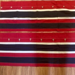 Nautica Valances Lined Buttons Coastal Color Block Cotton Red Blue White (2)